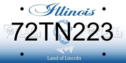 72TN223 Illinois License Plate