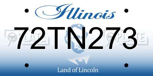 72TN273 Illinois License Plate