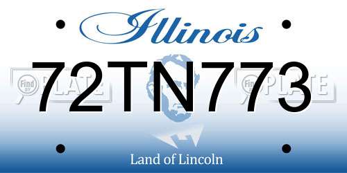 72TN773 Illinois License Plate