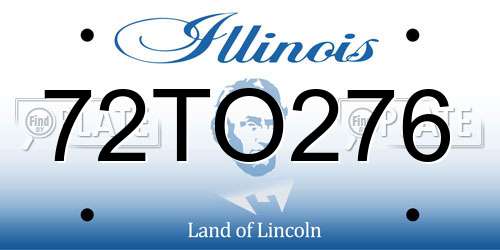72TO276 Illinois License Plate