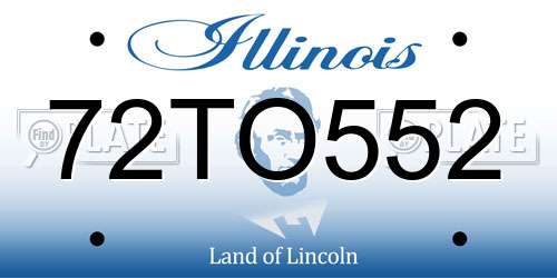 72TO552 Illinois License Plate
