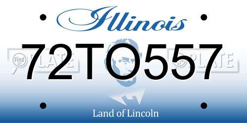 72TO557 Illinois License Plate