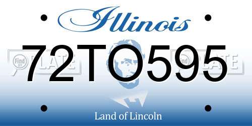 72TO595 Illinois License Plate