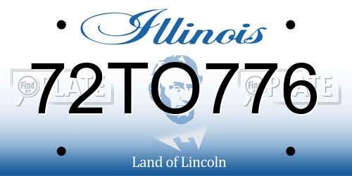 72TO776 Illinois License Plate