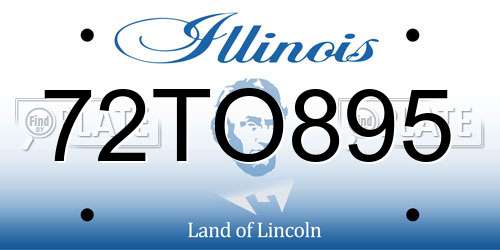 72TO895 Illinois License Plate