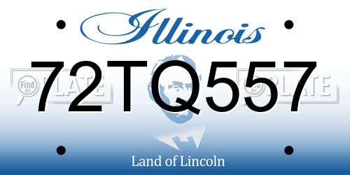 72TQ557 Illinois License Plate