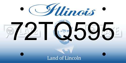 72TQ595 Illinois License Plate
