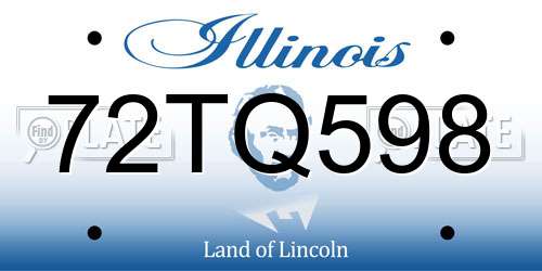 72TQ598 Illinois License Plate