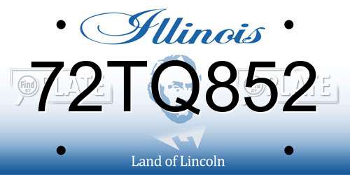 72TQ852 Illinois License Plate