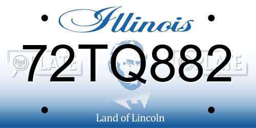 72TQ882 Illinois License Plate