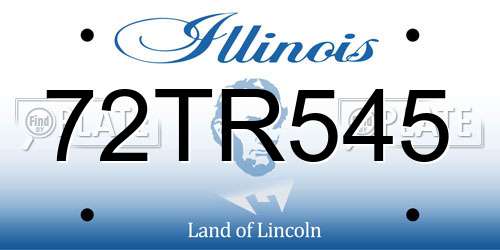 72TR545 Illinois License Plate