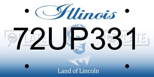 72UP331 Illinois License Plate