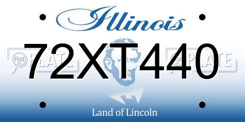 72XT440 Illinois License Plate