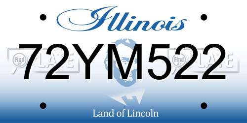 72YM522 Illinois License Plate