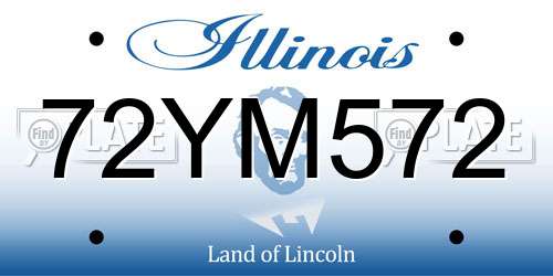 72YM572 Illinois License Plate
