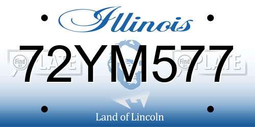 72YM577 Illinois License Plate