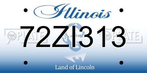 72ZI313 Illinois License Plate