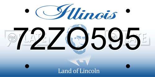 72ZO595 Illinois License Plate