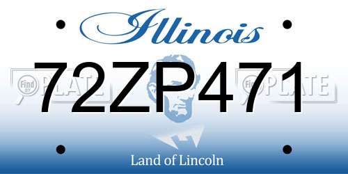 72ZP471 Illinois License Plate