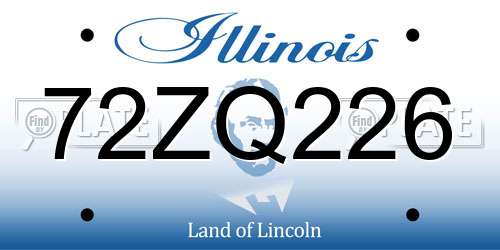72ZQ226 Illinois License Plate
