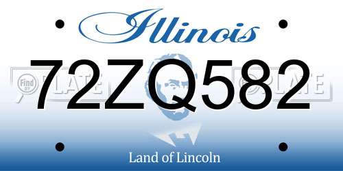 72ZQ582 Illinois License Plate