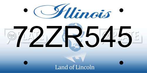 72ZR545 Illinois License Plate