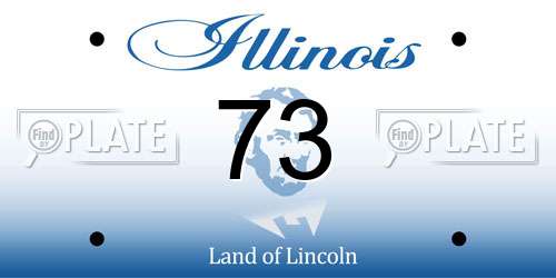 73 Illinois License Plate
