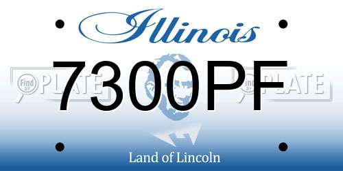 7300PF Illinois License Plate