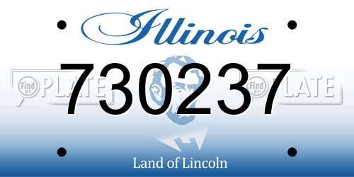 730237 Illinois License Plate