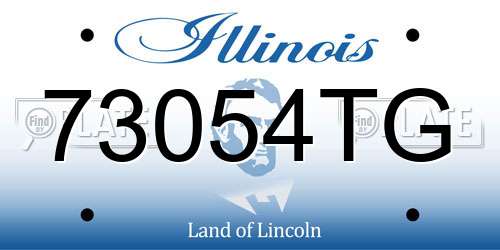 73054TG Illinois License Plate