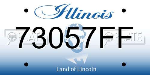 73057FF Illinois License Plate