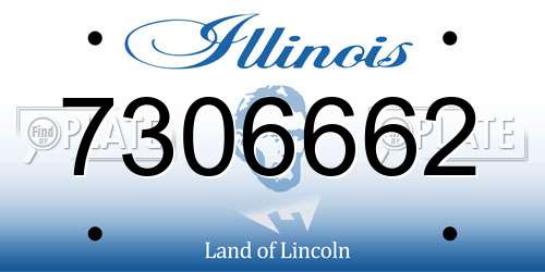 7306662 Illinois License Plate