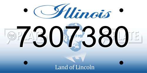 7307380 Illinois License Plate