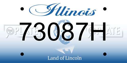 73087H Illinois License Plate