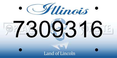 7309316 Illinois License Plate