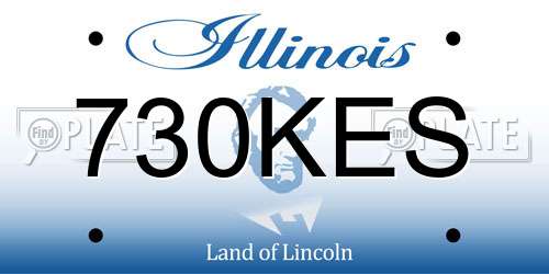 730KES Illinois License Plate