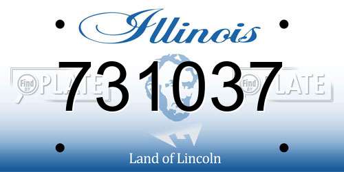 731037 Illinois License Plate