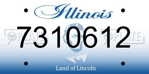 7310612 Illinois License Plate