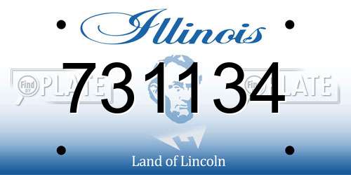 731134 Illinois License Plate