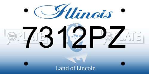 7312PZ Illinois License Plate