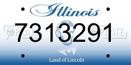 7313291 Illinois License Plate