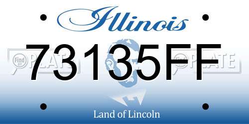 73135FF Illinois License Plate