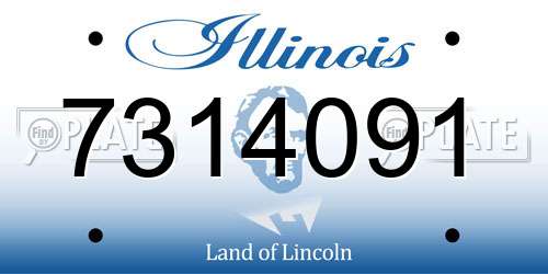 7314091 Illinois License Plate