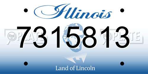 7315813 Illinois License Plate