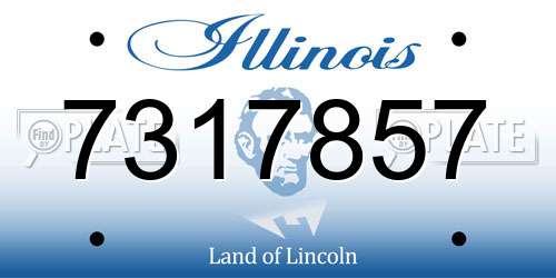 7317857 Illinois License Plate