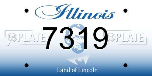 7319 Illinois License Plate