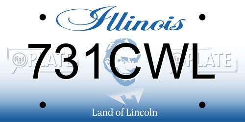 731CWL Illinois License Plate