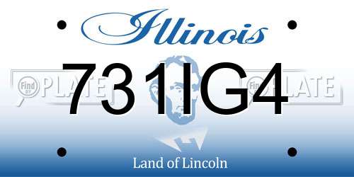 731IG4 Illinois License Plate