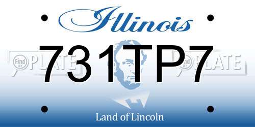 731TP7 Illinois License Plate