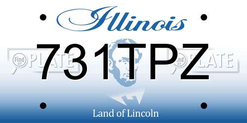 731TPZ Illinois License Plate